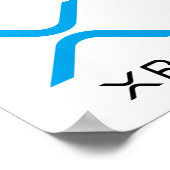 Logo XRP Ripple Bleu & Noir | Poster (Coin)