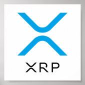 Logo XRP Ripple Bleu & Noir | Poster (Devant)