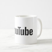 Logo YouTube Tasse à Café Classique (Devant droit)