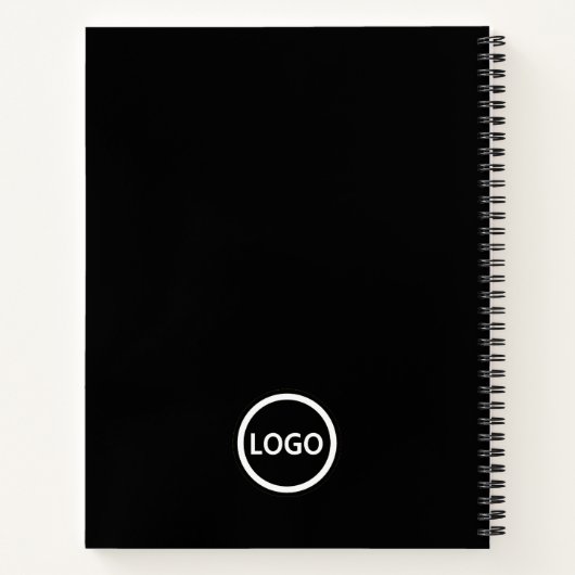 Logo Zakelijk Bedrijfs Minimaal Notitieboek (Achterkant)