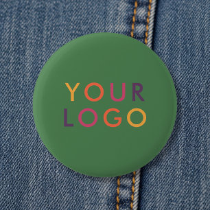 Logo Zakelijk Branding Sjabloon Groen Ronde Button 5,7 Cm
