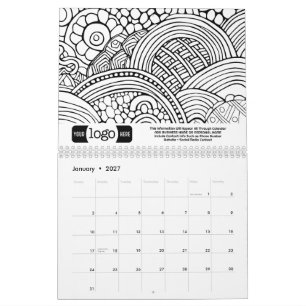 Logo Zakelijk Cadeau - Abstracte Patronen Kleuren Kalender