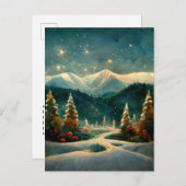 Logo Zakelijk Kerst Landschap Wenskaart Briefkaart (Voorkant / Achterkant)