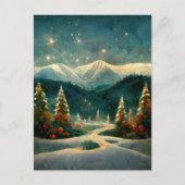 Logo Zakelijk Kerst Landschap Wenskaart Briefkaart (Voorkant)