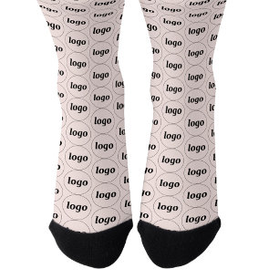 Logo Zakelijk Patroon Blush Roze Promotie Sokken