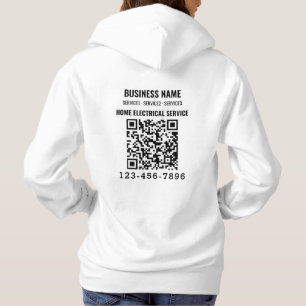 Logo Zakelijk QR code Aangepast werk Hoodie
