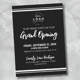 Logo Zakelijke Grand Opening Kaart