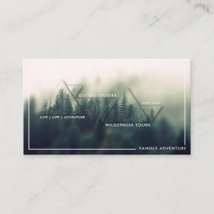 Logo Zakelijke Kaart Outdoor Avontuur Visitekaartje