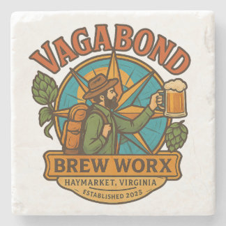 Logo Zandsteen Coaster Stenen Onderzetter