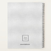 Logo zilveren monogram initialen bedrijf planner (Achterkant)