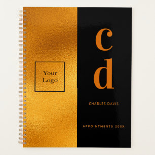 Logo zwart goud monogram Business Modern 2025 Planner