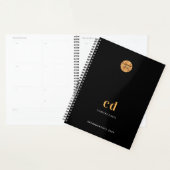 Logo zwart goudmonogram initiaal planner (Display)
