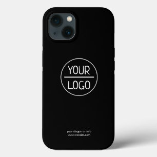 Logo zwart Minimale iPhone-draagtas voor bedrijv iPhone 13 Hoesje
