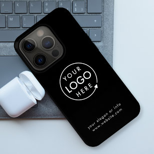 Logo zwart   Minimale iPhone-draagtas voor bedrijv iPhone 8 Plus / 7 Plus Hoesje