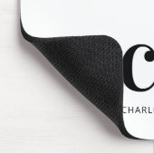 Logo zwart monogram initiaal muismat (Hoek)