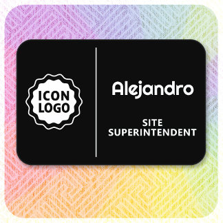 Logo Zwart Wit Minimaal Personeelskaart Naamplaatje