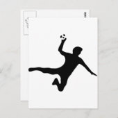 logo zwarte handballspeler briefkaart (Voorkant / Achterkant)