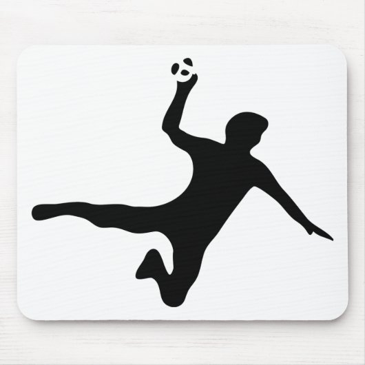 logo zwarte handballspeler muismat (Voorkant)
