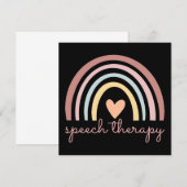 Logopedie I - Boho Regenboog Kaart (Voorkant / Achterkant)