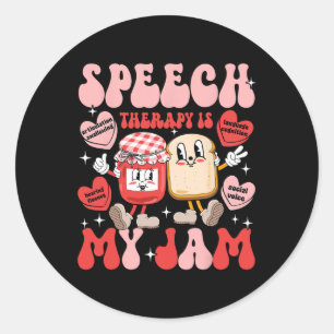 Logopedie Is Mijn Jam Candy Hart Slp Ronde Sticker