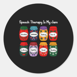 Logopedie Is Mijn Jam Kerst Logopedist Ronde Sticker