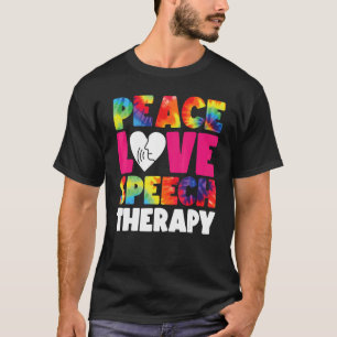 Logopedie therapeut assistent SLP tie-dye erwt T-shirt