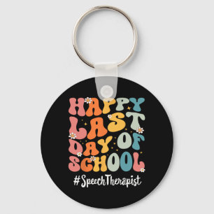 logopedist blij laatste dag van de schoolleraar sleutelhanger