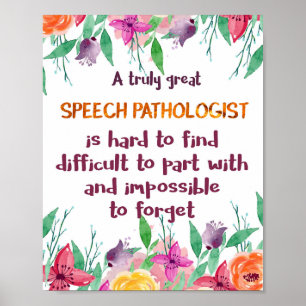 Logopedist Geschenk School Spraakterapeut Poster