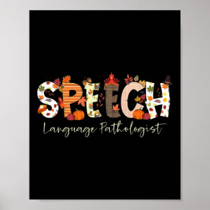 Logopedist Slp Pompoen Herfst Dank U Poster