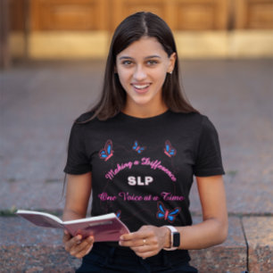 Logopedist Vlinderontwerp Tri-Blend Shirt