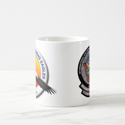 Logos de VP-1 et d'IBNFE sur le blanc simple tasse (Centre)