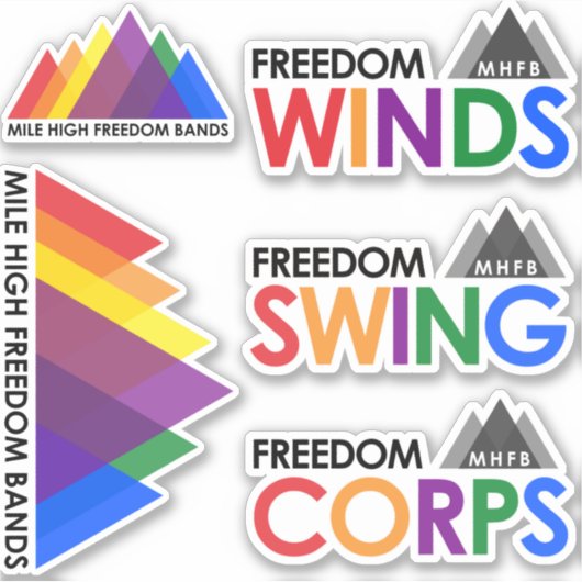 Logos d'ensemble MHFB 5 Stickers Set (Devant)