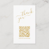 logos sociaux code QR, or merci insérer Carte (Devant)