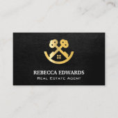 Logo's van onroerend goed en thuis visitekaartje (Voorkant)