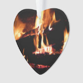 Logs dans la cheminée Photographie de feu chaud (devant)