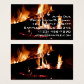 Logs dans la cheminée Photographie de feu chaud (Devant & derrière)