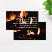 Logs dans la cheminée Photographie de feu chaud (Bureau)