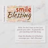 Loi aléatoire de carte de gentillesse (Devant / Derrière)