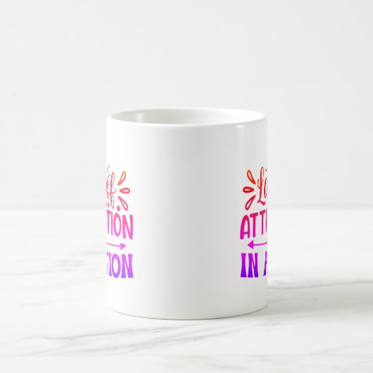 Loi d'attraction Pink Custom Coffee Mug (Centre)