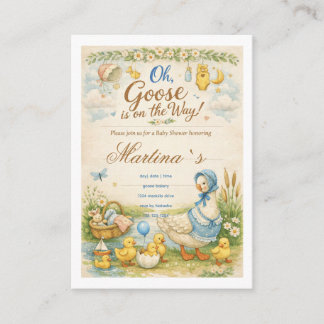 L'oie est en route Invitation vintage pour Baby Sh