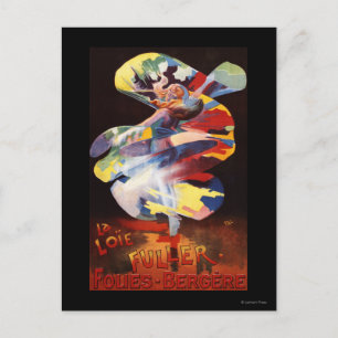 Loie Fuller bij het theater Folies-Bergere Briefkaart