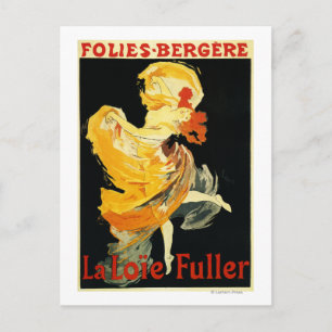 Loie Fuller in het theater Folies-Bergere Briefkaart