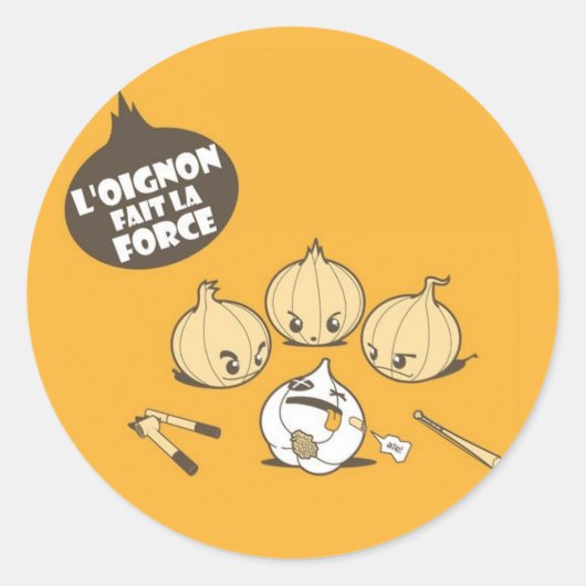 L'oignon fait la force ronde sticker (Voorkant)