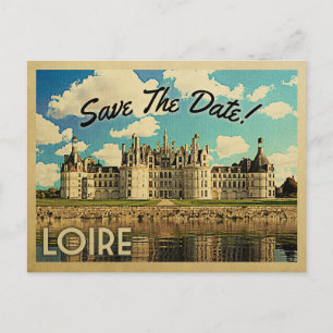 Loire Chambord France Save the Date  Aankondigingskaart