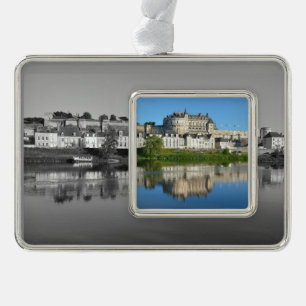 Loire op Amboise op Franse Briefkaart Square S Verzilverd Kader Ornament