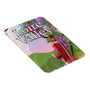 Loire-vallei wijn reisposter magneet