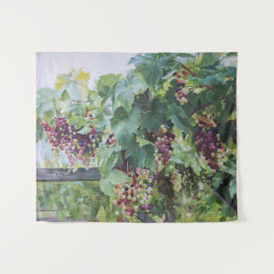 Loire Vallei Wijngaard – Franse Druiven Schilderij Wandkleed