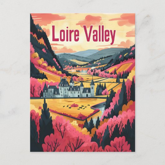 Loire Valley Frankrijk  kunst Briefkaart (Voorkant)