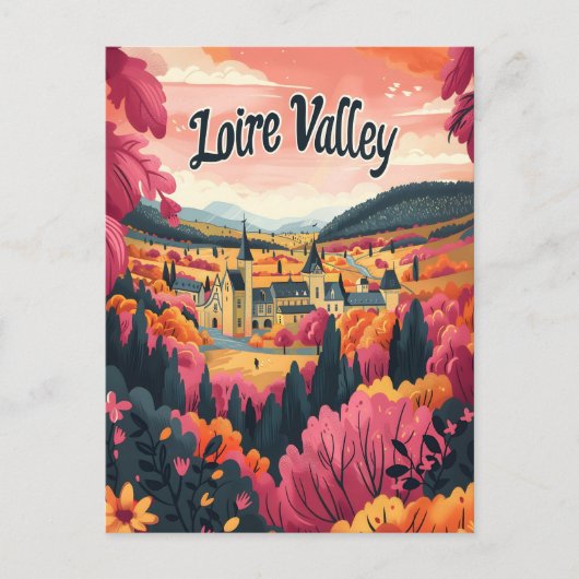 Loire Valley Frankrijk kunst Briefkaart (Voorkant)