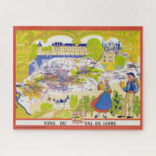 Loire Valley wijnkaart puzzel Legpuzzel